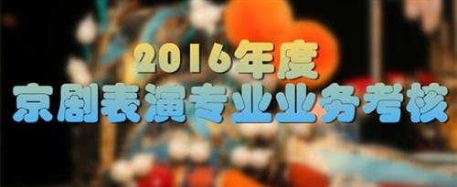 打炮日逼国家京剧院2016年度京剧表演专业业务考...